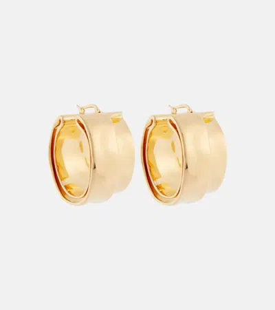 Jil Sander Layered Hoop Earrings In Gold
