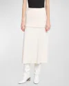 Jil Sander Layered Maxi A-line Skirt In Quartz