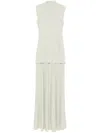 Jil Sander Turtleneck Maxi Dress In Green