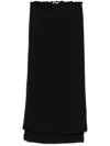 Jil Sander Layered Midi Skirt In Black