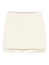 Jil Sander Layered Mini Skirt In Neutral