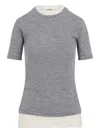 Jil Sander Crew Neck T-shirt And Vest Two-piece Set In Gray