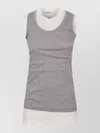 Jil Sander Fitted Sleeveless Top With Contrasting Hem Layer