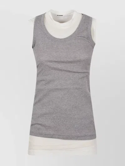JIL SANDER LAYERED SLEEVELESS TANK TOP
