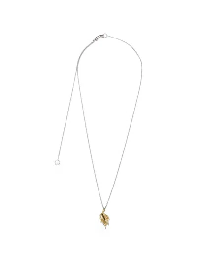 Jil Sander Leaf-pendant Necklace In Gold