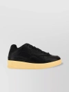 JIL SANDER LEATHER AND FABRIC SNEAKERS WITH CONTRAST SOLE