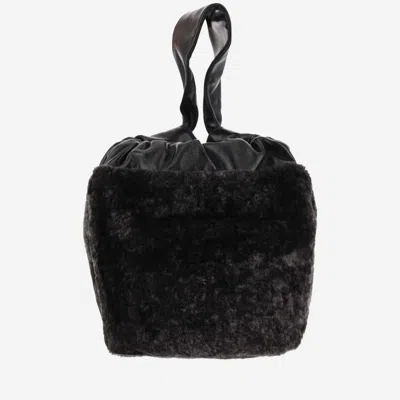 Jil Sander Leather And Shearling Bag