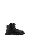 Jil Sander Leather Ankle Boots In Black