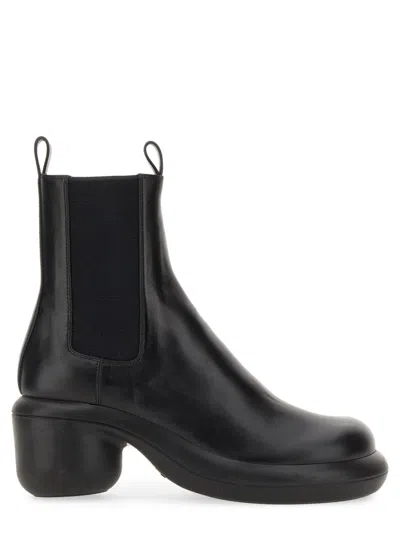 Jil Sander Leather Ankle Boots In Black
