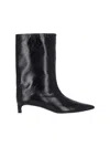 Jil Sander Fitted Calf Leather High Boots In Black