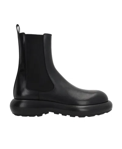 JIL SANDER JIL SANDER ALMOND-TOE SLIP-ON ANKLE BOOTS