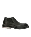 Jil Sander Leather Ankle Boots In Black