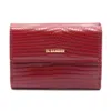 Jil Sander Leather Baby Wallet In Red