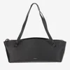 Jil Sander Leather Knot Shoulder Bag With Long Handles In Black