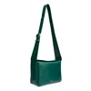 Jil Sander Leather Bag With Logo In Green