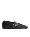 Jil Sander Smooth Leather Ballerinas In Black
