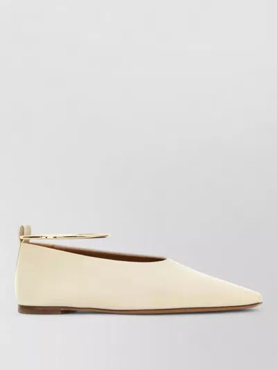 Jil Sander Leather Ballerina Shoes Pointed Toe Flat