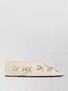 Jil Sander Leather Ballerinas Embellished Design Pointed Toe In Neutral