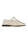 Jil Sander Crystal-embellished Leather Ballerinas In Pattern