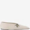Jil Sander Leather Ballerinas In White