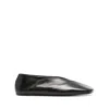 Jil Sander Woman Ballet Flats Black Size 10 Soft Leather