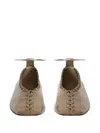 Shop Jil Sander Leather Ballet Flats