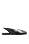 Jil Sander Pointed Toe Ballerinas With Slingback Strap In Black