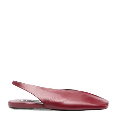 Jil Sander Leather Ballet Flats In Pink