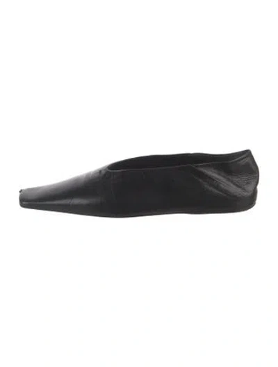 Pre-owned Jil Sander Leather Ballet Flats In Black