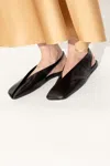 Jil Sander Pointed Toe Ballerinas With Slingback Strap In Black