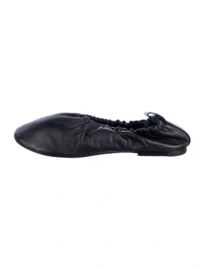 Pre-owned Jil Sander Leather Ballet Flats In Black/blue