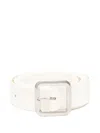 Jil Sander Leather Belt In White