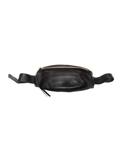 Pre-owned Jil Sander Leather Belt Bag In Black
