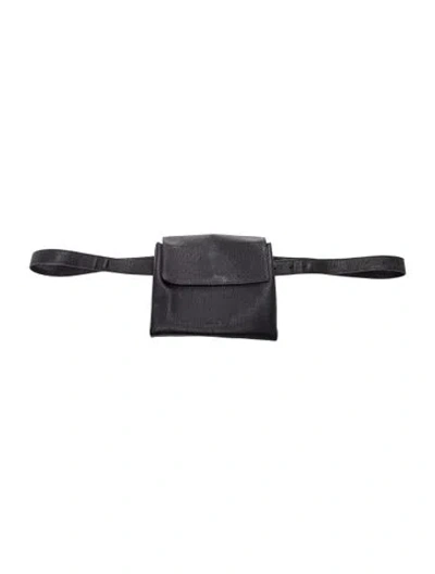 Pre-owned Jil Sander Leather Belt Bag In Black