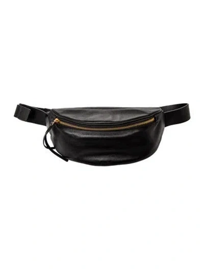 Pre-owned Jil Sander Leather Belt Bag In Black