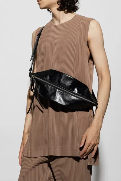 Jil Sander Leather Belt Bag In Black