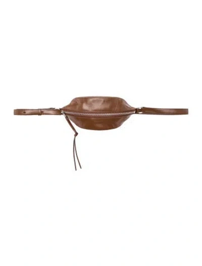 Pre-owned Jil Sander Leather Belt Bag In Brown