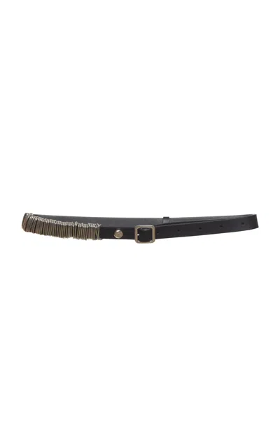 Jil Sander Leather Belt In Black