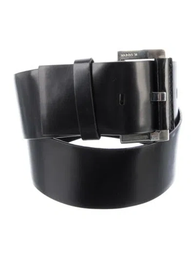 Pre-owned Jil Sander Leather Belt In Black
