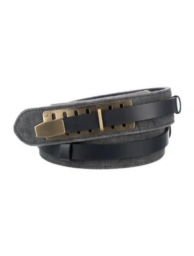 Pre-owned Jil Sander Leather Belt In Blue