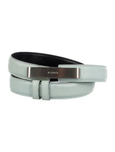 Pre-owned Jil Sander Leather Belt Kit In Blue