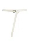 Jil Sander Leather Belt In White