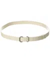 Jil Sander Leather Belt In White