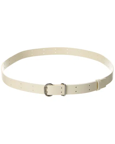 Jil Sander Leather Belt In White