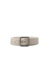 Jil Sander Leather Belt With Flat Square Metal Buckle