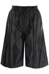 JIL SANDER LEATHER BERMUDA SHORTS FOR