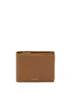 Jil Sander Leather Bi-fold Wallet In Brown