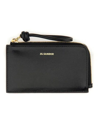 Jil Sander Leather Bifold Bifold Wallet In Black
