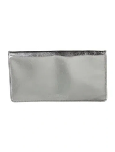 Pre-owned Jil Sander Leather Bifold Wallet In Gray
