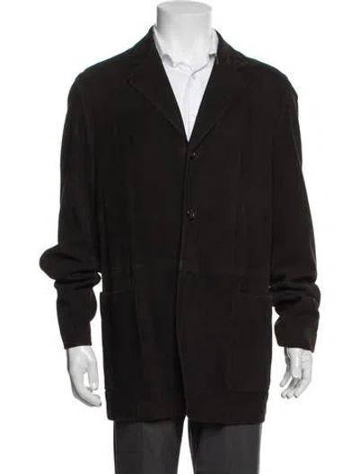 Pre-owned Jil Sander Leather Blazer In Brown